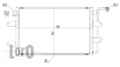 Конденсатор, кондиционер VW BEETLE, 1C0820413B DEPO 053-016-0010