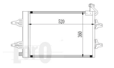 Радіатор кондиціонера Skoda Fabia/Roomster/VW Polo 1.0-2.0/1.4-1.9D 99- DEPO 053-016-0015