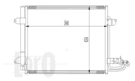 Радіатор кондиціонера Caddy 04-/Touran 03- DEPO 053-016-0017