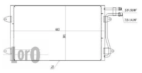 Радіатор кондиціонера VW LT 28-35 II, LT 28-46 II 2.3/2.5D/2.8D 05.96-07.06 DEPO 053-016-0031