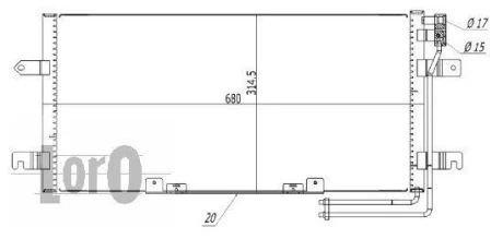 Конденсатор, кондиционер VW TRANSPORTER, 7D0820413 DEPO 0530160032
