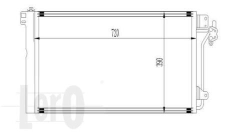 Радiатор кондицiонера з осушувачем VW T5 03- DEPO 053-016-0033