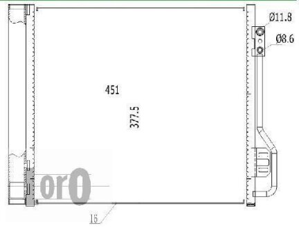 Конденсатор, кондиционер SMART FORTWO, 4515000154 DEPO 054-016-0004