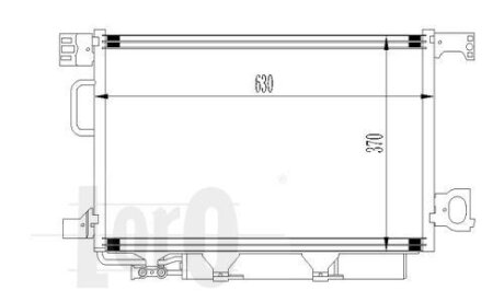 Конденсатор, кондиционер MERCEDES-BENZ C-CLASS, 2035000854 DEPO 054-016-0022