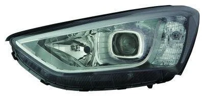 Фара Прав (H7/H7/LED/PY21W, електричн, без мотора, колір відбивача: хром) HYUNDAI SANTA FE III DM 09.12-09.15 DEPO 221-1167R-LD-EM