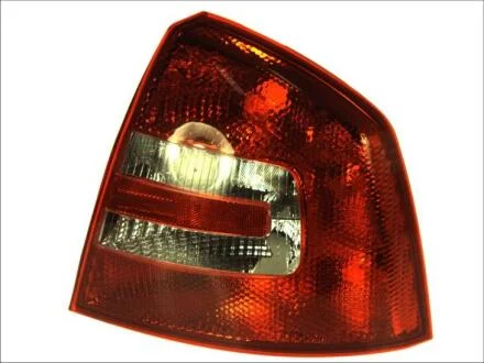 Ліхтар задній Прав (P21/4W/P21W/W3W, колір повороту білий, колір скла червон) SKODA OCTAVIA II Хетчбек 4D 02.04-10.08 DEPO 665-1909R-UE