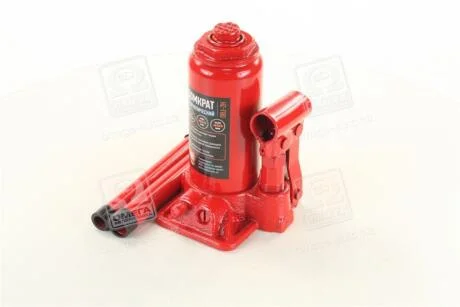 Домкрат,бутилочний двухштоковий, червоний 2т, H = 165/410 <ДК> Dk-Дорожная Карта DBJ-2H