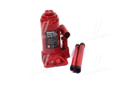 Домкрат бутилковий, червоний 5т, H=195/380. Dk-Дорожная Карта JNS-05