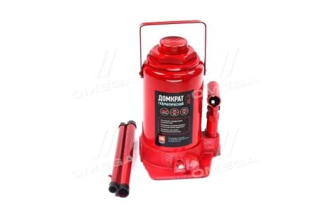 Домкрат бутилковий, червоний 32т, H=255/465. Dk-Дорожная Карта JNS-32