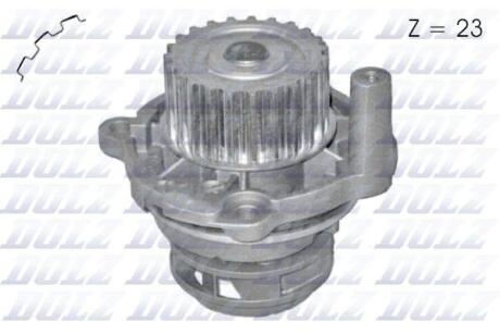 Водяна помпа VAG A3/A4/A6/Octavia/Bora/Caddy III/Golf IV/V/VI/Passat/Polo/Touran 1.6 BiFuel/MultiFuel/2.0FSI 2000- DOLZ A198 (фото 1)