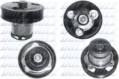 AUDI помпа води Q3 (8UB, 8UG) RS 2.5 quattro 13-18, TT Roadster (8J9) 2.5 RS quattro 09-14 DOLZ A253