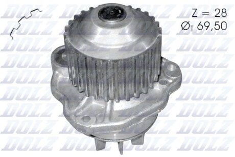 PEUGEOT помпа води 406 3.0 16V 96-, Renault Laguna 3.0 97- DOLZ C135