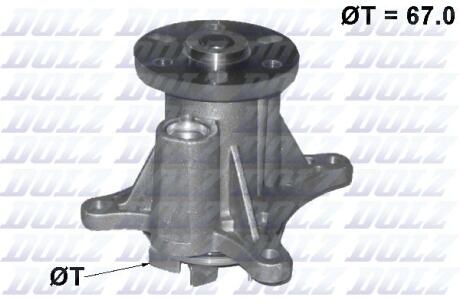 CITROEN Помпа воды C5,C6,Peugeot 407 3.0HDI 09- DOLZ C140