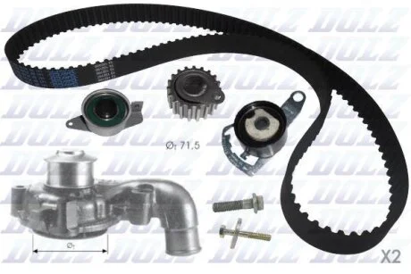 Водяний насос + зубчастий ремінь DOLZ KD029