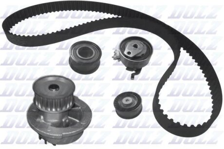 Комплект ремня ГРМ OPEL ASTRA/ZAFIRA 98- 1.4/1.6 с помпой DOLZ KD067