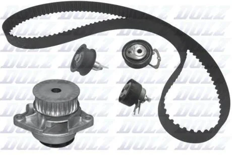 SKODA К-кт ГРМ (помпа + ролики 3 шт + ремінь) Fabia 1.4 DOLZ KD080