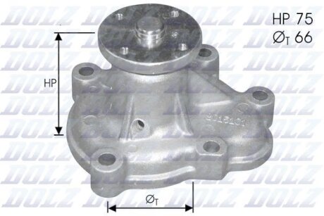 Водяний насос OPEL CORSA B (73_, 78_, 79_, F35_) DOLZ O133