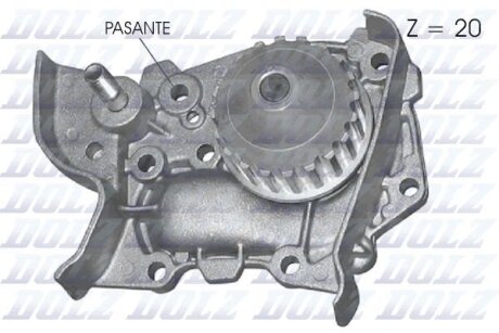 RENAULT Помпа воды Logan,Kangoo,Megane 1.4,1.6 96- DOLZ R314