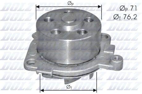 Водяний насос ALFA ROMEO 145 (930) 146 (930) 147 (937) 156 (932) 156 Sportwagon (932) 166 (936) GTV DOLZ S210