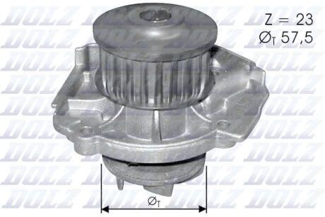 FIAT помпа води Punto 1.2I 16V 97- DOLZ S219