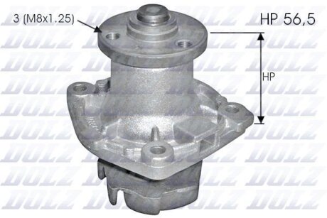 Водяний насос FIAT 127 DUNA (146 B) FIORINO (127, DOLZ S348