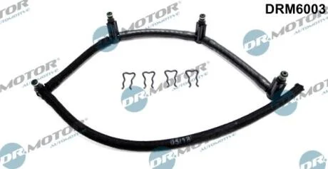 Трубка обратки от форсунок Ford DV6 Euro4/Euro5 (длинный) DR.MOTOR DRM6003
