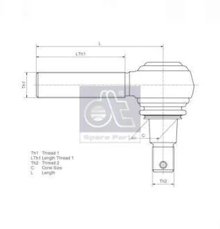 Наконечник рульової тяги DT 1.19011