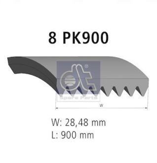 Ремінь поліклиновий / РЕМІНЬ ПОЛІКЛИНОВИЙ 8PK900 DT 2.15368