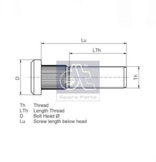 Шпилька Колеса / ШПИЛЬКА КОЛЁСНАЯ VOLVO, 7/8\'\' X 14 UNF X 104/94, 10.9 DT 2.65190