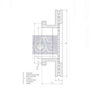 Диск гальмівний / ДИСК ТОРМОЗНОЙ, ЗАДНИЙ МОСТ, MAN (L/M 2000, TGM), MAN (SR, NL), ? DT 3.62052