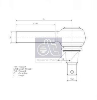 Наконечник поперечной рулевой тяги DT 4.61836
