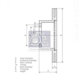 Диск гальмівний / ДИСК ТОРМОЗНОЙ F MB ACTROS 430*45MM 9434210312 DT 4.63995