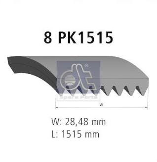 Ремінь поліклиновий / РЕМІНЬ ПОЛІКЛИНОВИЙ 8PK1515 DT 6.31520