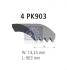 Поліклиновий ремінь (4PK903) IVECO DAILY III, DAILY IV, DAILY V, DAILY VI, MERCEDES GLC (C253), GLC (X253), S (W222, V222, X222), CHRYSLER SEBRING, STRATUS, VOYAGER III 146A8.000-M177.980 10.84- DT 7.54800 (фото 2)