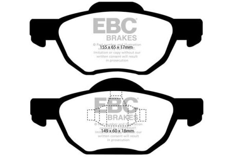 Гальмівні колодки, тюнінг EBC DP1525