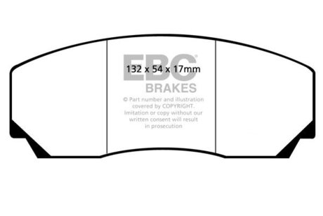 Комплект гальмівних колодок, дискове гальмо EBC DP4002R