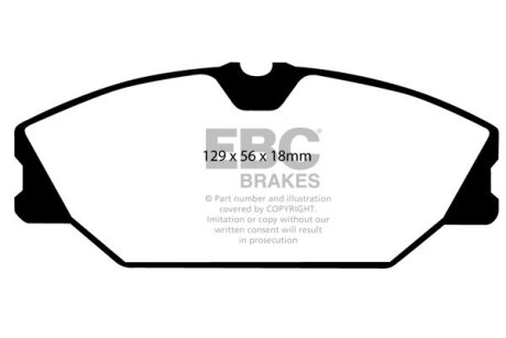 Комплект гальмівних накладок, дискове гальмо EBC DP41369R