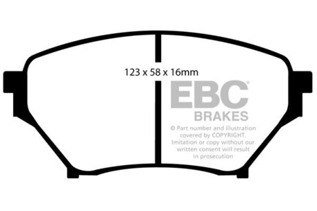Комплект гальмівних накладок, дискове гальмо EBC DP41452R