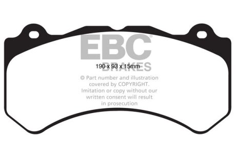 Комплект гальмівних накладок, дискове гальмо EBC DP41853R