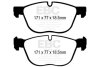 Гальмівні колодки, тюнінг EBC DP41938R (фото 1)