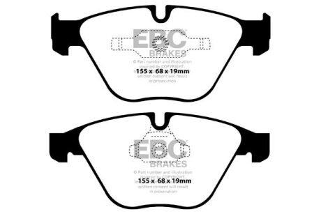 Комплект гальмівних накладок, дискове гальмо EBC DP42006R