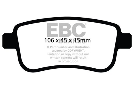 Гальмівні колодки тюнінгові EBC DP42025R