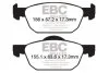 Комплект гальмівних колодок, дискове гальмо EBC DP42154R (фото 1)