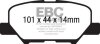 Комплект гальмівних накладок, дискове гальмо EBC DP42171R (фото 1)