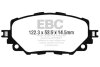 Комплект гальмівних колодок, дискове гальмо EBC DP42263R (фото 1)