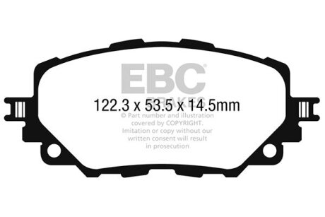Комплект гальмівних колодок, дискове гальмо EBC DP42263R