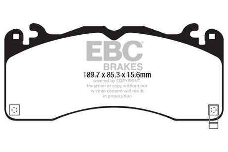Комплект гальмівних колодок, дискове гальмо EBC DP43040R