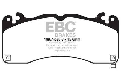 Комплект гальмівних колодок, дискове гальмо EBC DP43040R