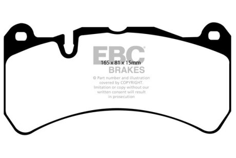 Комплект гальмівних накладок, дискове гальмо EBC DP51591NDX