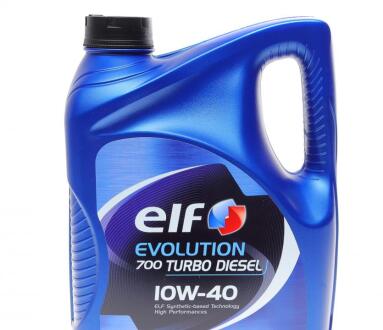 Моторна олива EVOLUTION 700 TURBO DIESEL 10W40, 5л. ELF 216672